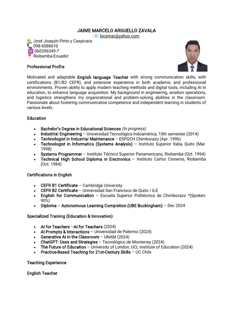 Cv format | PDF