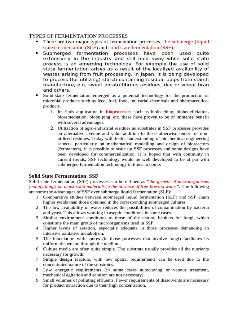 Submerged liquid and Solid State Fermentation | PDF | Fermentation | Fungus