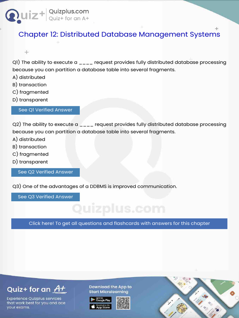 The Ability to Execute a Request Provides Fully Distributed Database ...