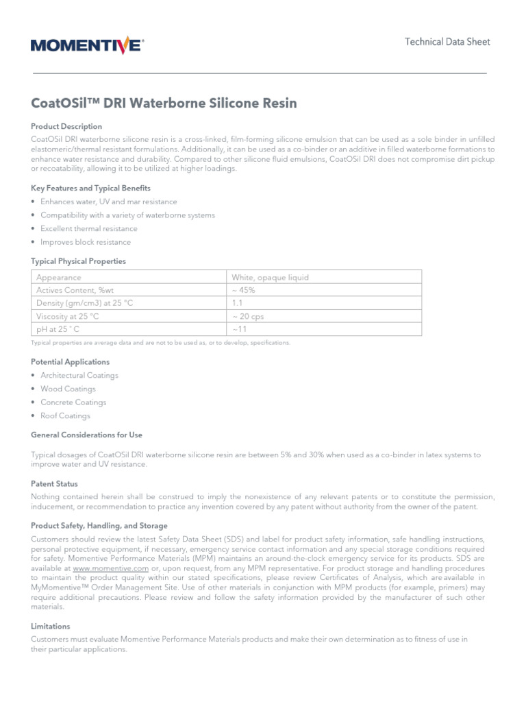 CoatOSil-DRI | PDF