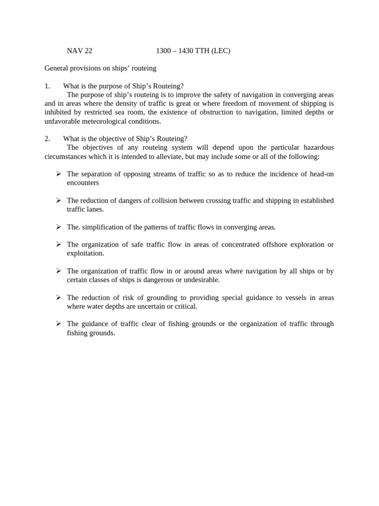 536706752 General Provision on Ship s Routeing | PDF | Traffic | Ships