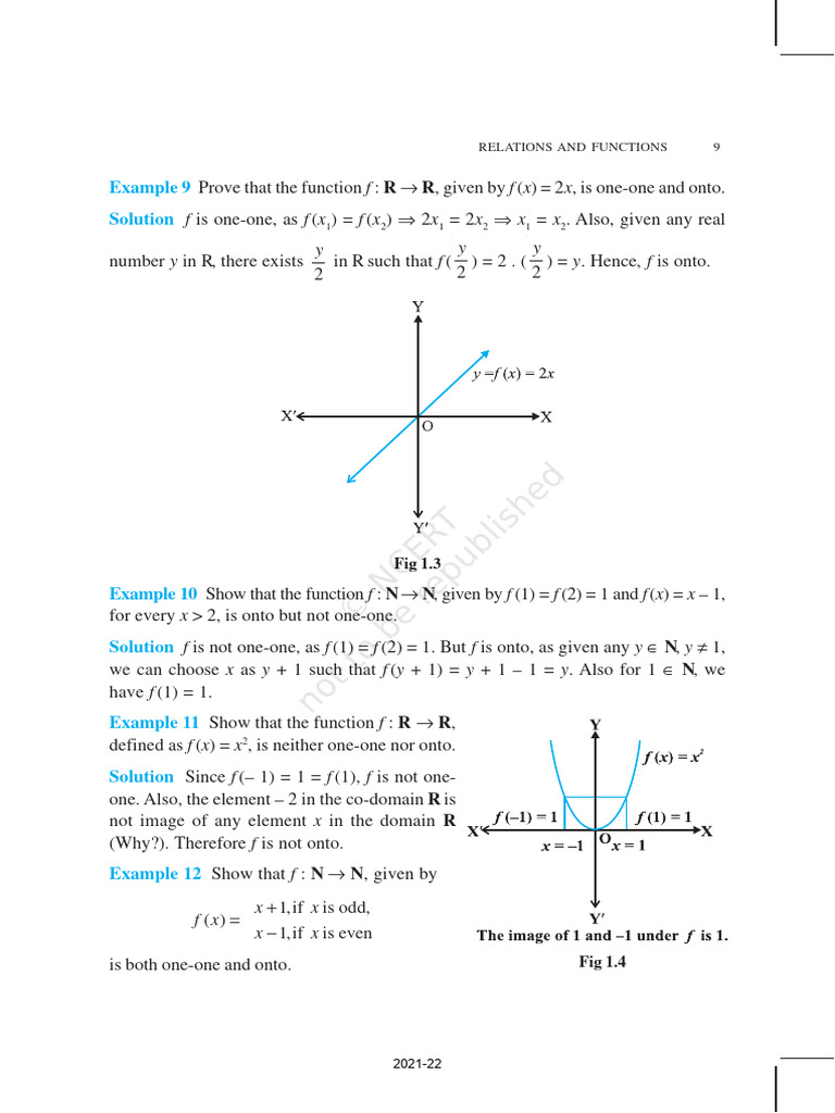 Ncert Books for Class 12 Maths 3 | PDF | Function (Mathematics) | Integer
