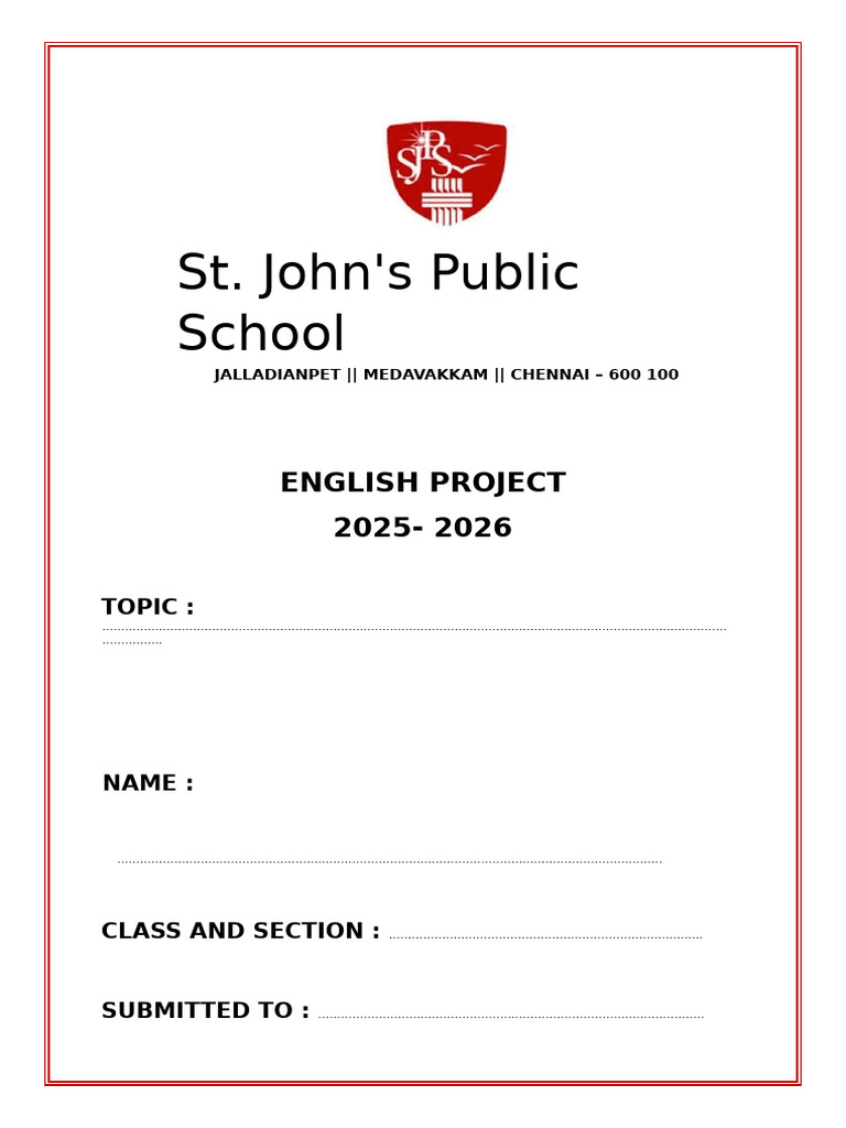English Project Template (1) | PDF