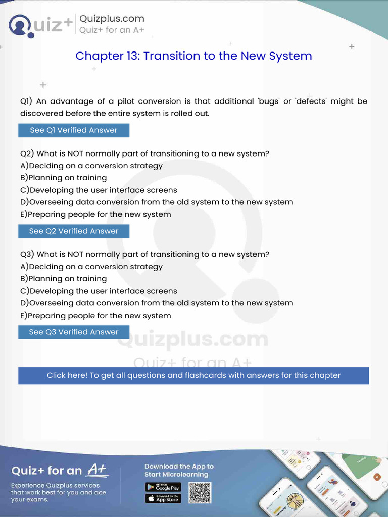 An Advantage of a Pilot Conversion is That Additional Bugs or Defects ...