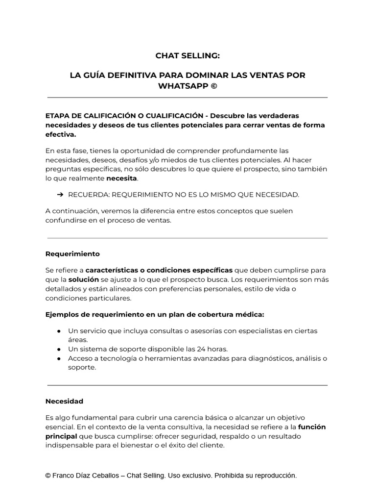 Chat Selling Venta Por Whatsapp 2026 | PDF | Ventas | Cliente
