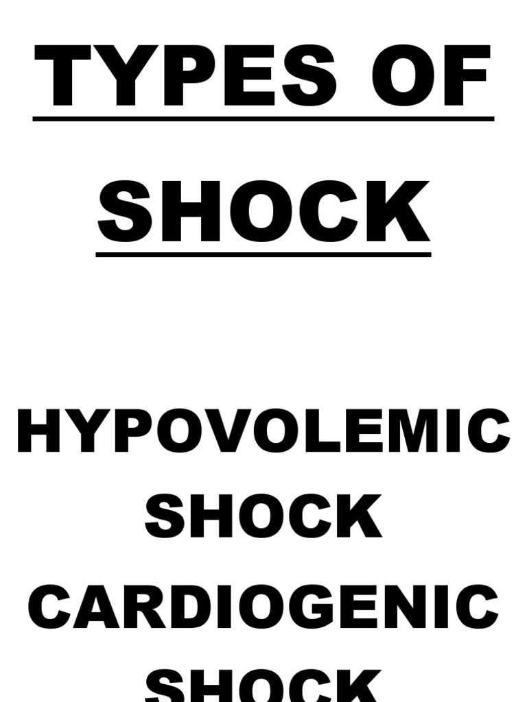 Types of Shock PDF