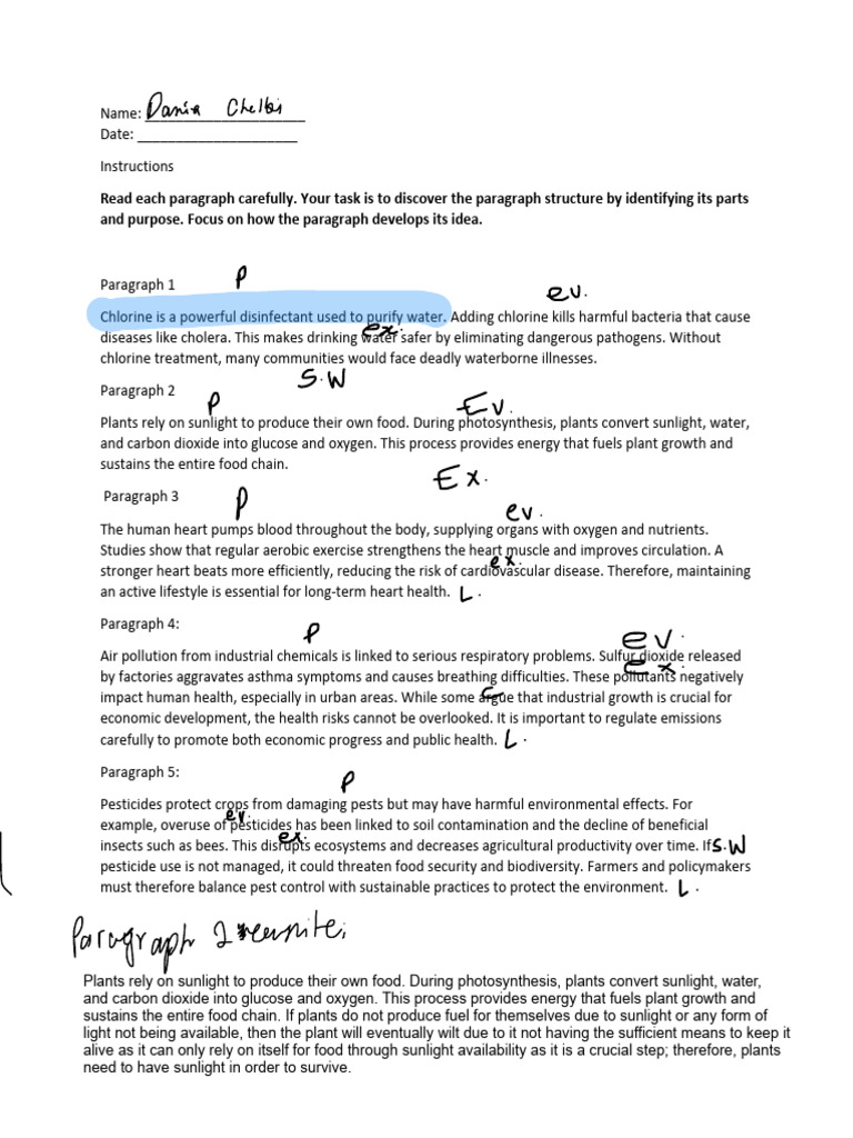 DANIA CHELBI - Types of Paragraphs 2 | PDF | Air Pollution | Pesticide
