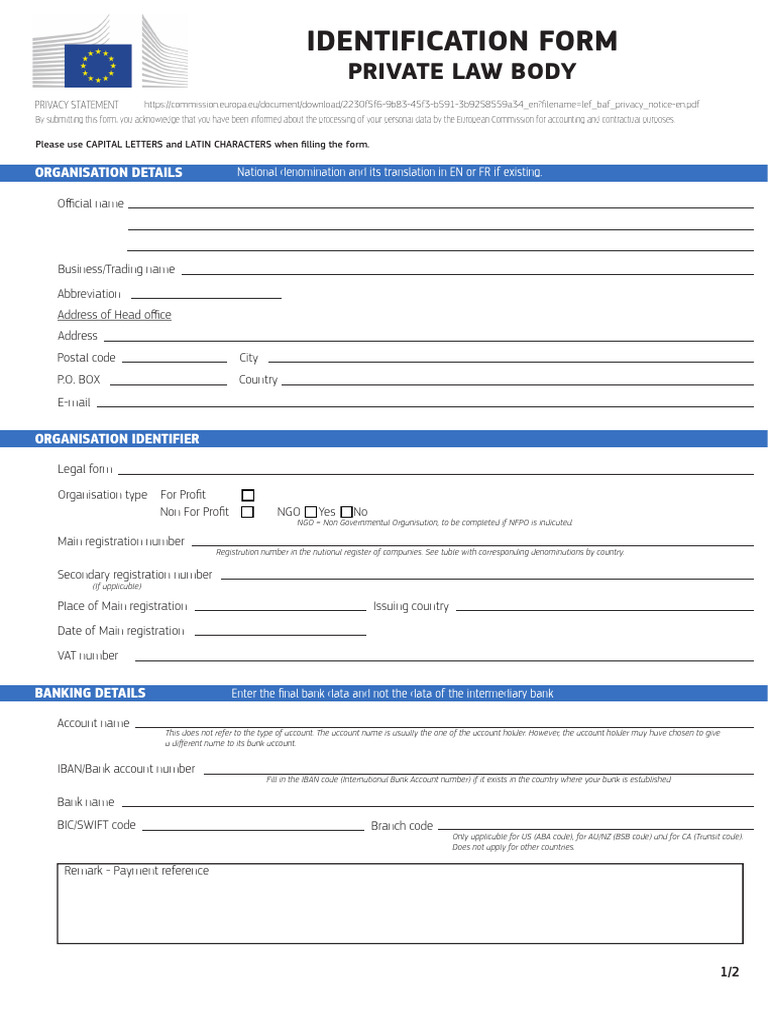 A6 Identificationform 02-26 | PDF | Financial Services | Banking Technology