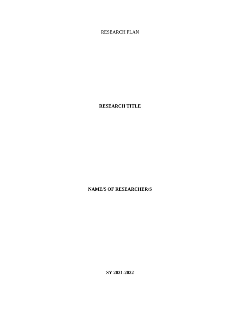 Research Proposal Format | PDF | Statistics | Methodology