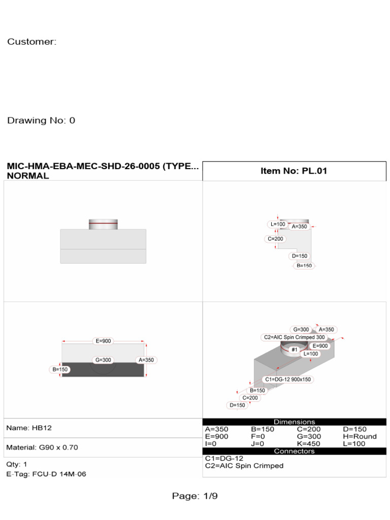 Plenum Boxes Item Report | PDF