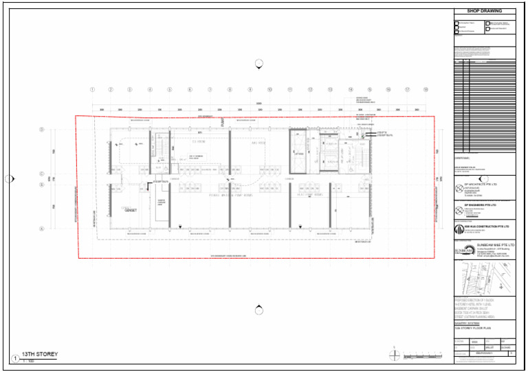 Sbm 24ps Sd San 010_13th Storey Layout Plan | PDF | Engineering | Civil ...