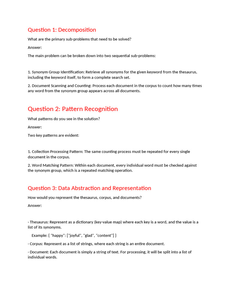 Assigment Word and Synonym Counter | PDF | Index Term | Pattern Recognition
