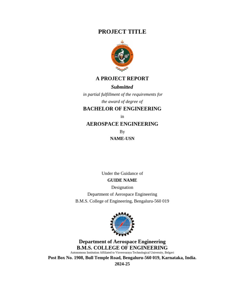 BE Minor Project Template | PDF | Thesis | Letter Case