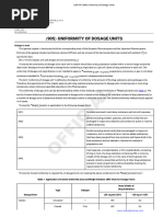 USP 905: Dosage Unit Uniformity Standards | PDF | Tablet (Pharmacy ...