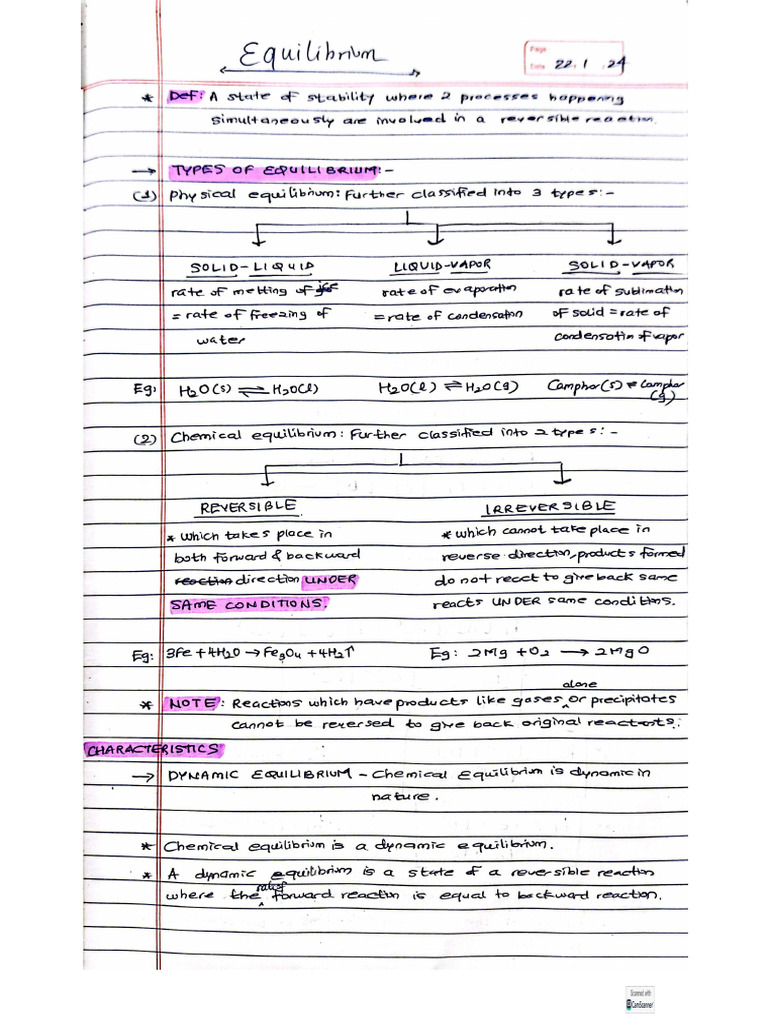 Equilibrium Notes | PDF