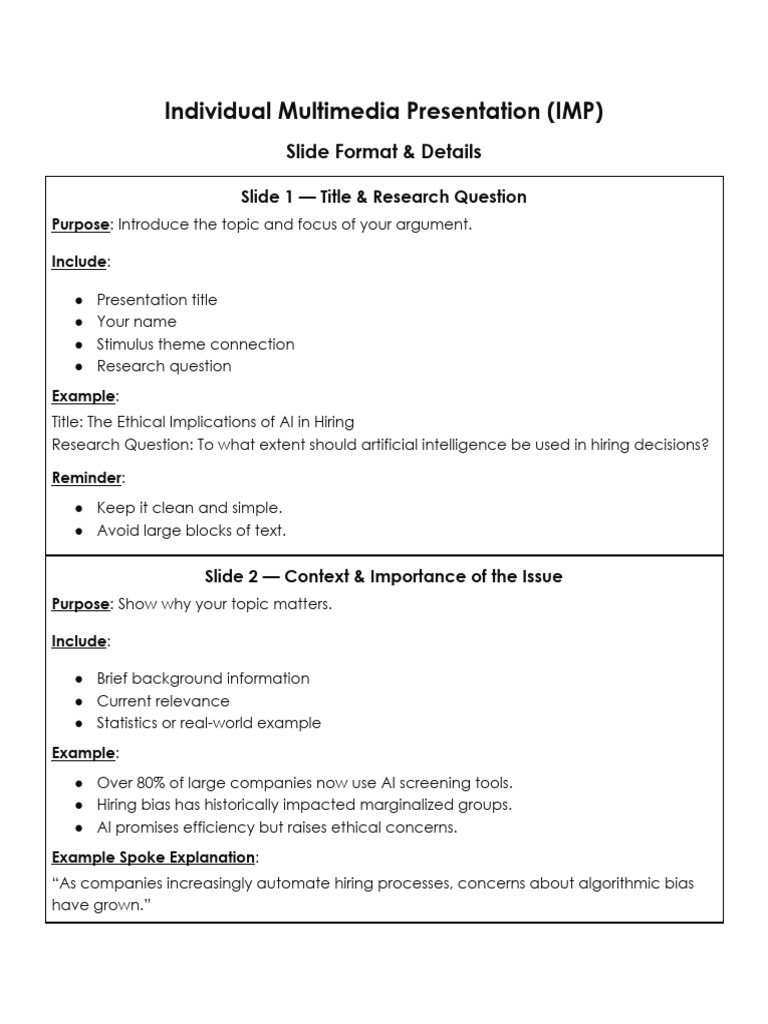 IMP Slide Format & Details | PDF | Artificial Intelligence ...