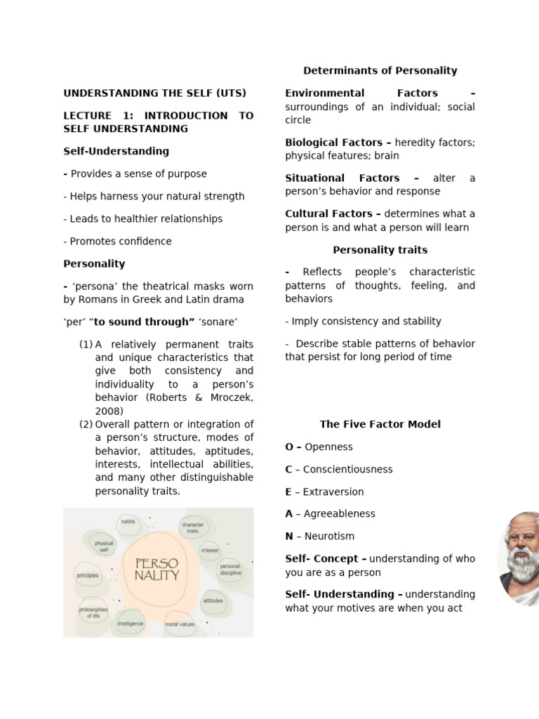 Understanding The Self - First Sem | PDF | Self | Psychological Concepts