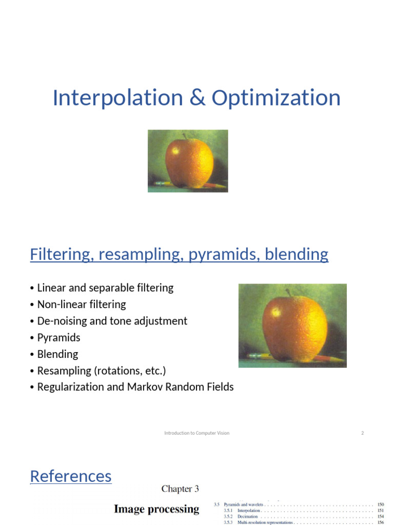 lecture5-interpolationandoptimization | PDF | Interpolation | Computer ...