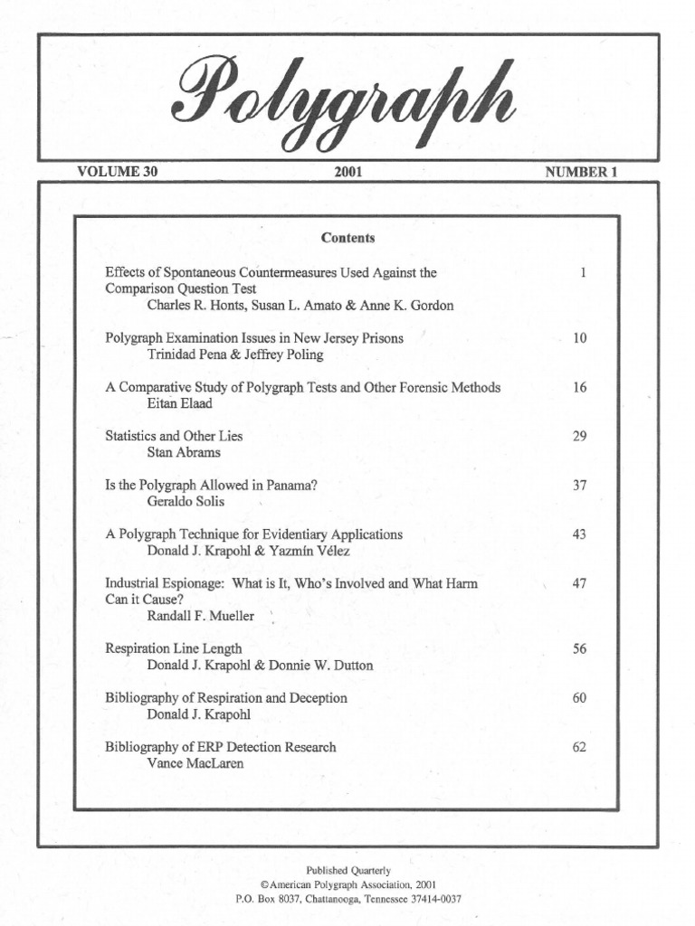 polygraph_2001_301 | PDF | Polygraph