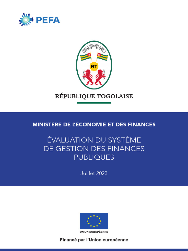 TG Jul2023 PRPFM Final Public With PEFA Check | PDF | Budget | Comptabilité