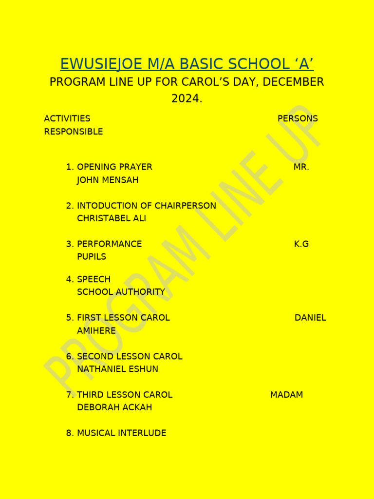 Program Line Up | PDF
