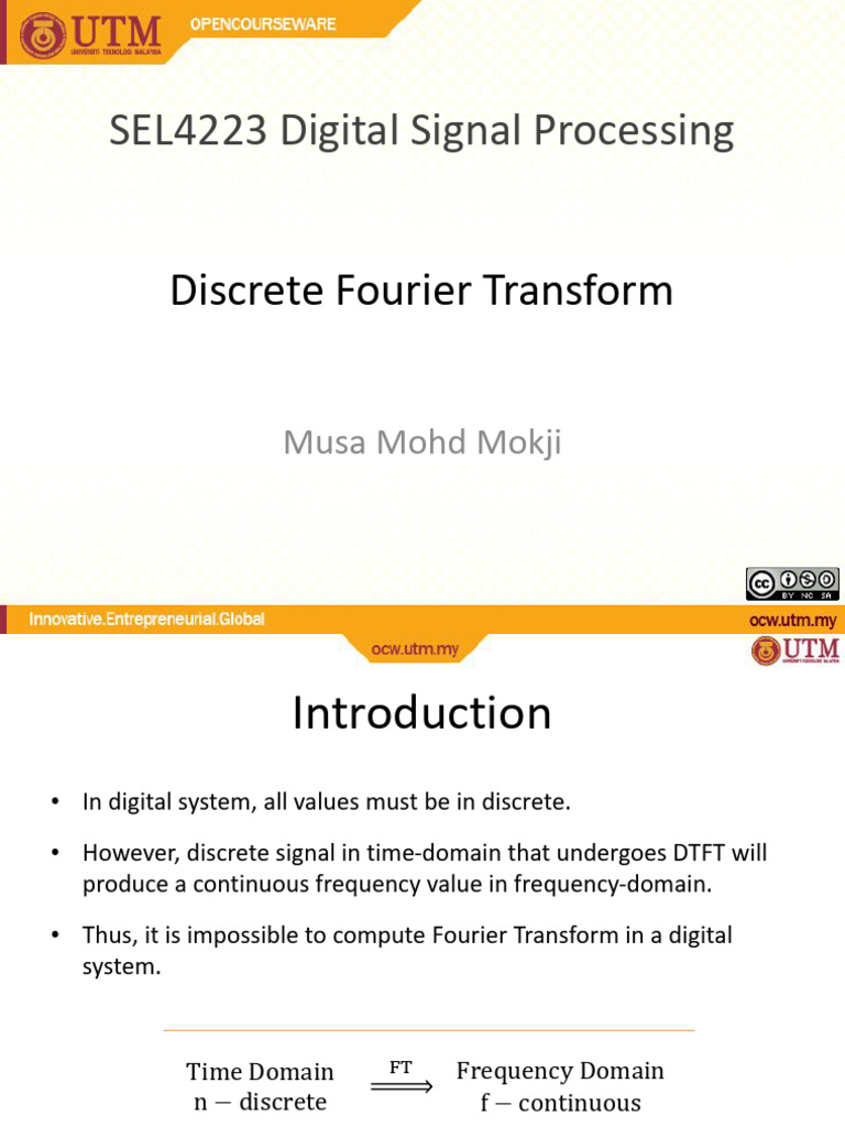Chapter 8 I Discrete Fourier Transform | PDF | Fourier Analysis ...