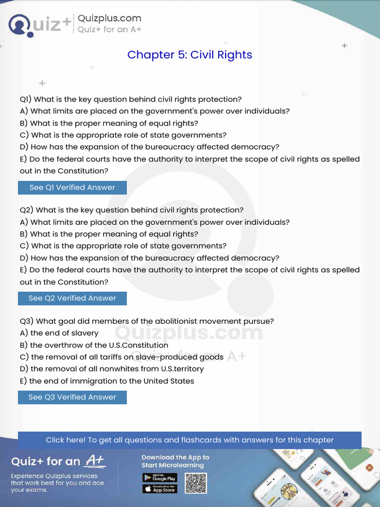 What is the Key Question Behind Civil Rights Protection | PDF | United ...