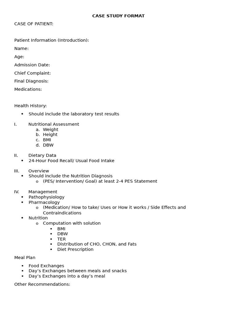 Case Study Format | PDF
