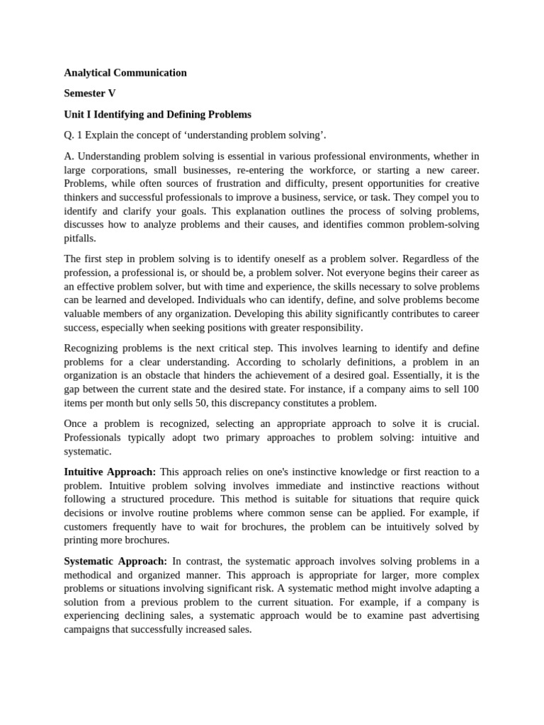 Identifying and Defining Problems | PDF | Decision Making | Evaluation