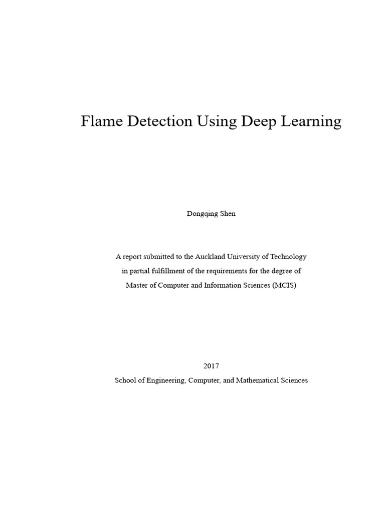 Flame Detection Using Deep Learning | PDF | Deep Learning | Support ...