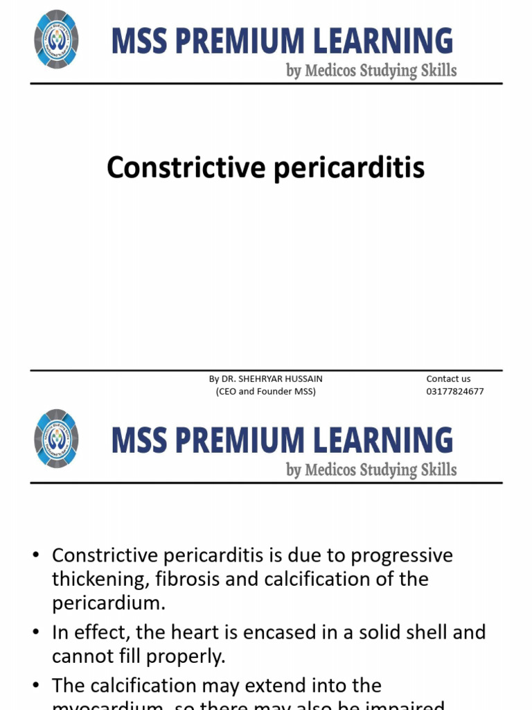 Lecture 10 Constrictive Pericarditis Lyst1733391124082 | PDF
