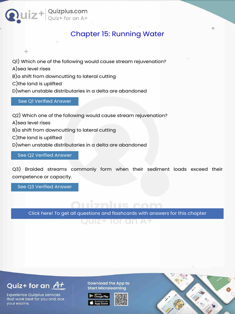 Which One of the Following Would Cause Stream Rejuvenation | PDF ...