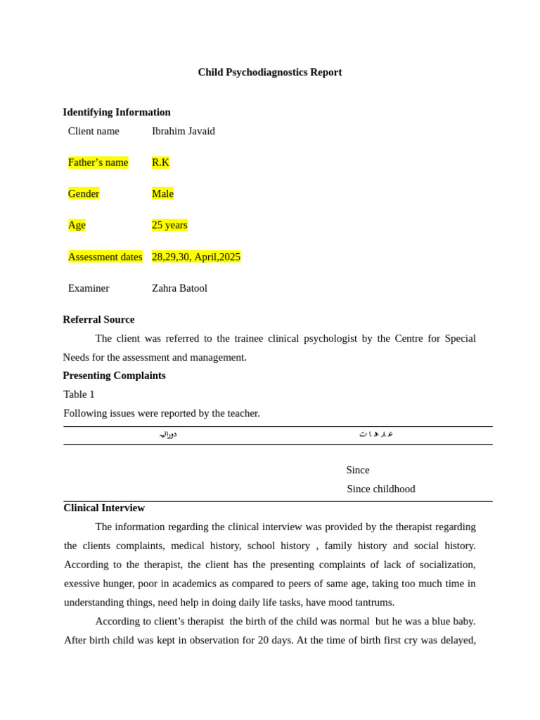Ibrahim Case Report | PDF | Psychology | Behavioural Sciences