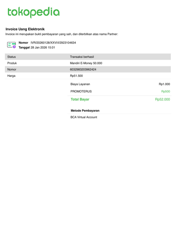 Invoice Emoney | PDF