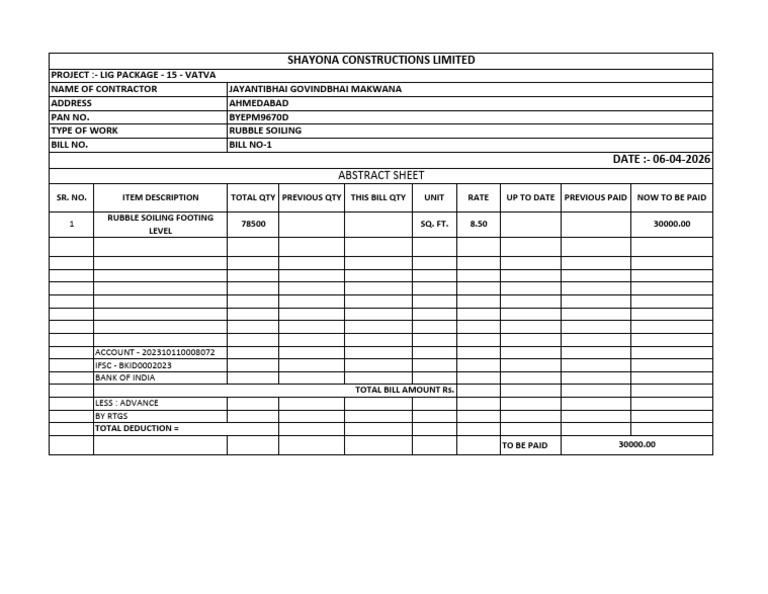 Bill Format | PDF