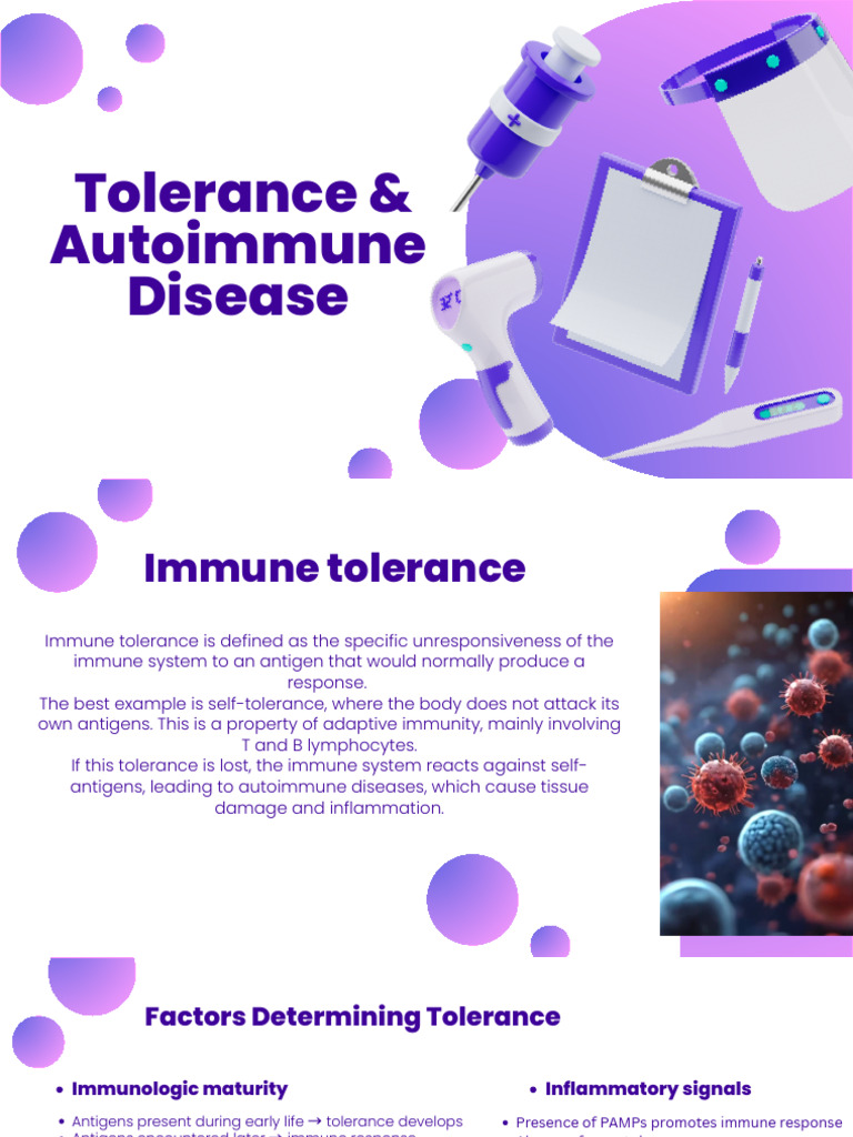 Tolerance & Autoimmune Disease | PDF | Immune Tolerance | Autoimmunity