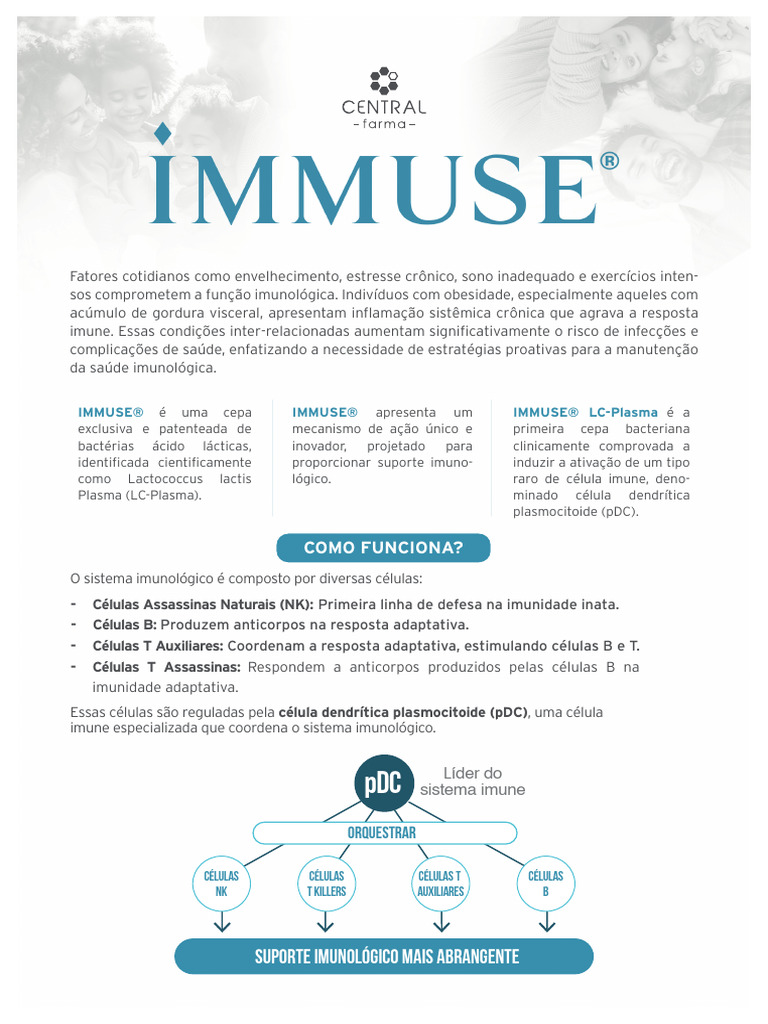 Lâmina Immuse | PDF | Sistema imunológico | Especialidades médicas