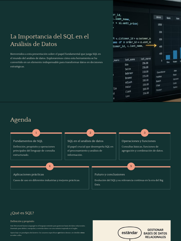 La Importancia Del SQL en El Analisis de Datos | PDF | SQL | Gestión de ...