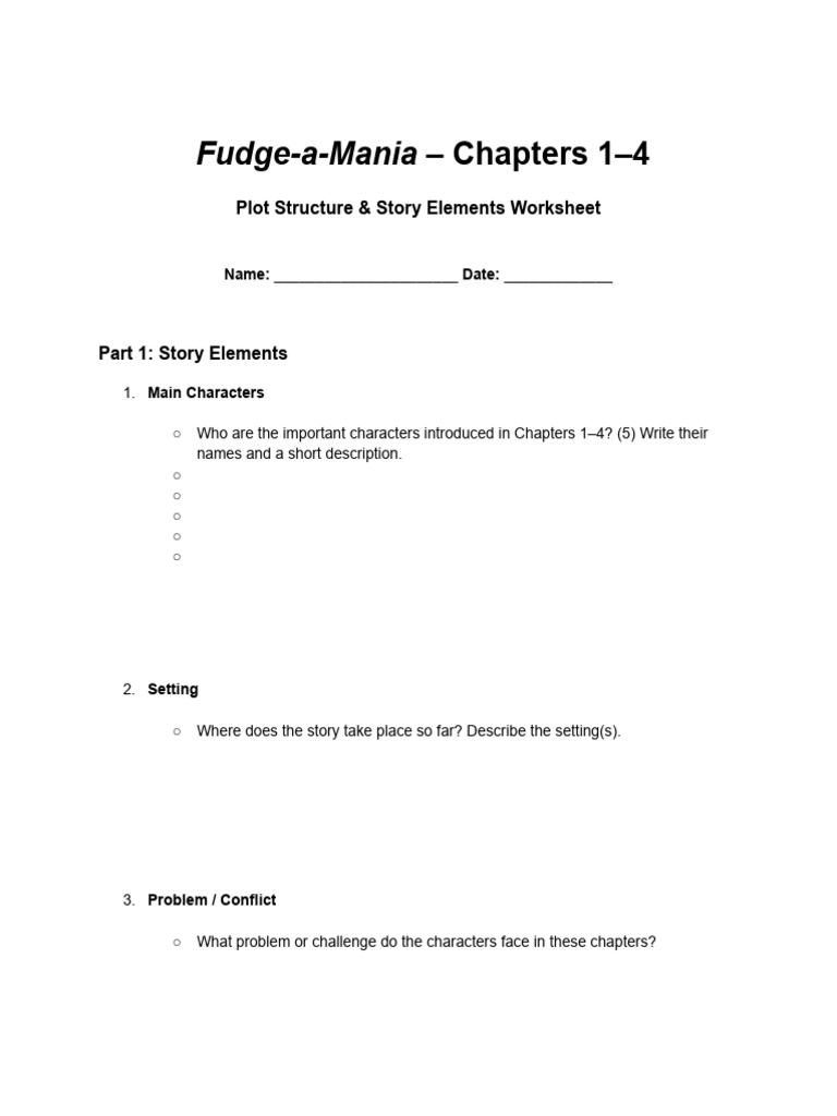 Daison Matthews - Fudge a Mania 1-4 PlotStructureReview | PDF