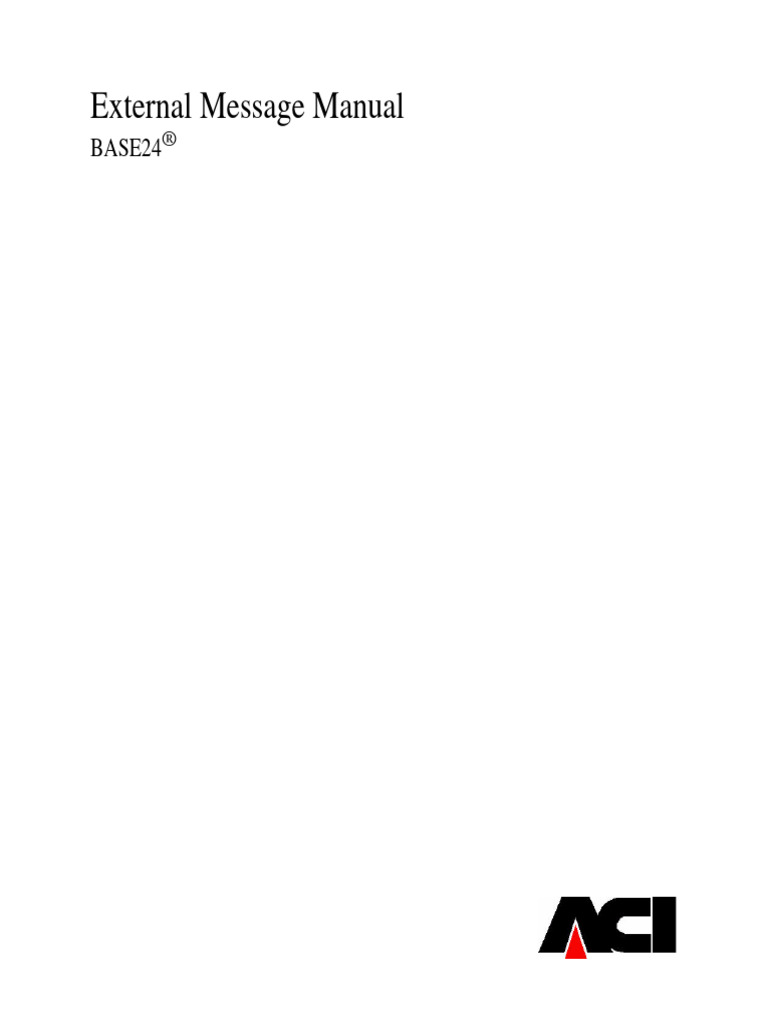 BASE24 External Message | PDF | Personal Identification Number | Computing