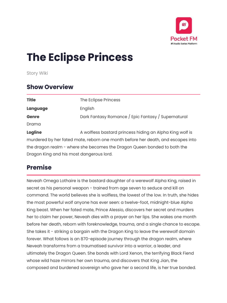 The Eclipse Princess - Story Wiki | PDF