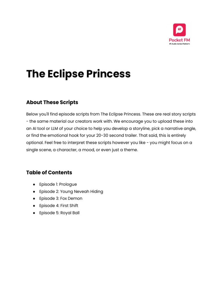 The Eclipse Princess | PDF