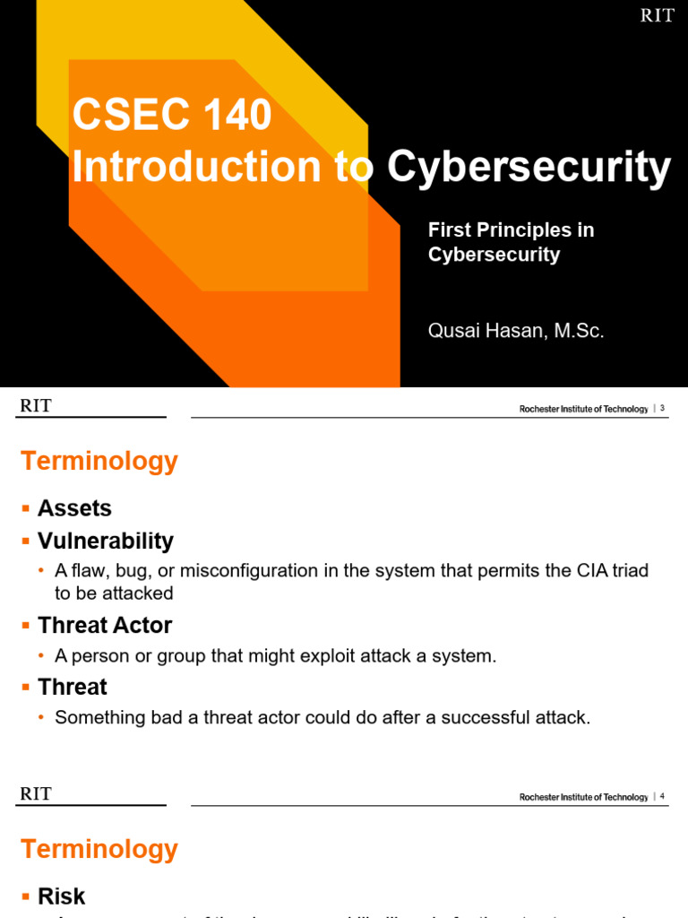 CSEC 140 Midterm Summarization Spring 2026 | PDF | Computer Access ...