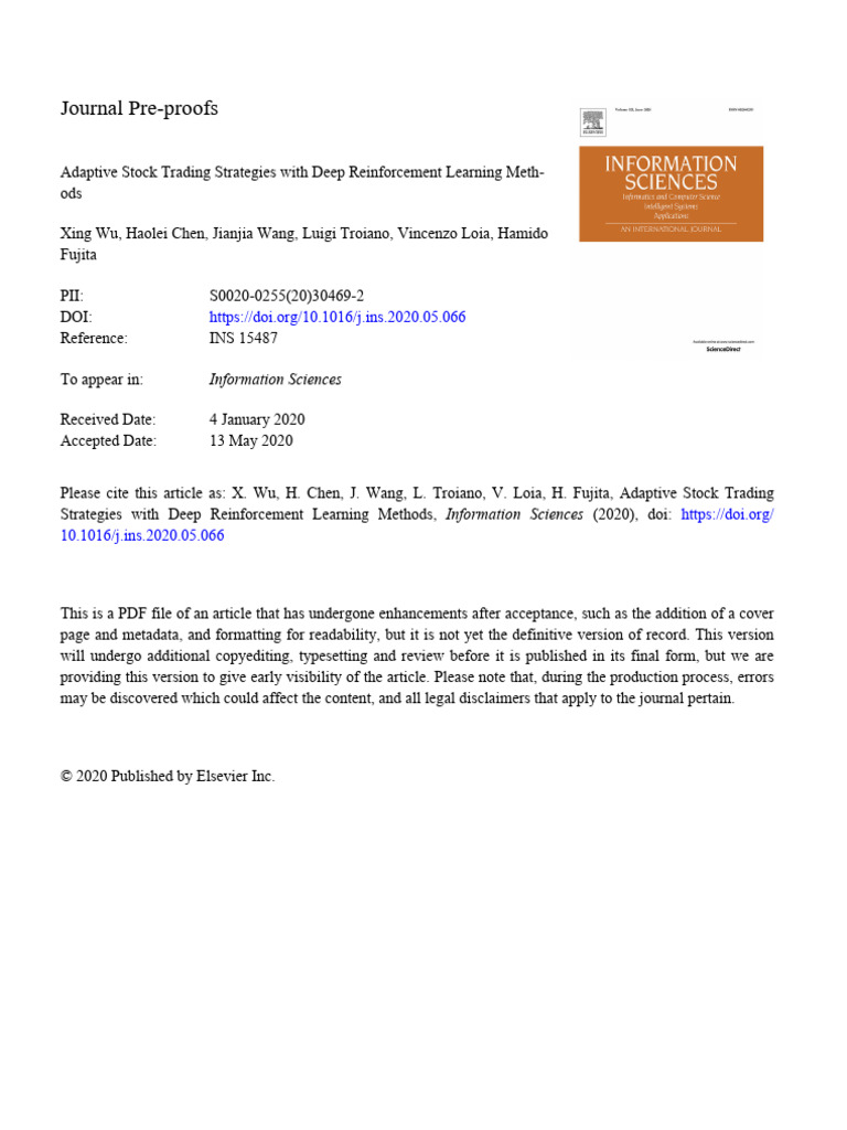 Adaptive Stock Trading Strategies with Deep Reinforcement Learning ...