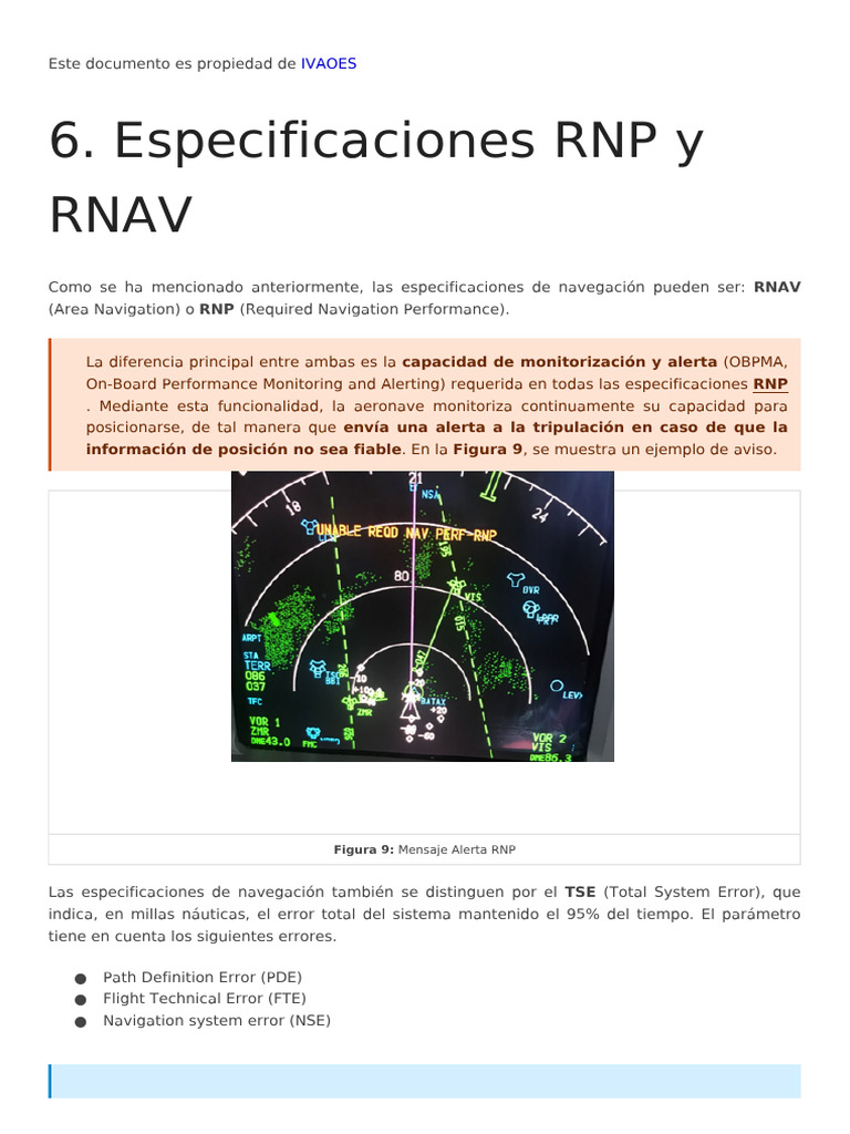 6 Especificaciones RNP y Rnav | PDF | Navegación | Equipo