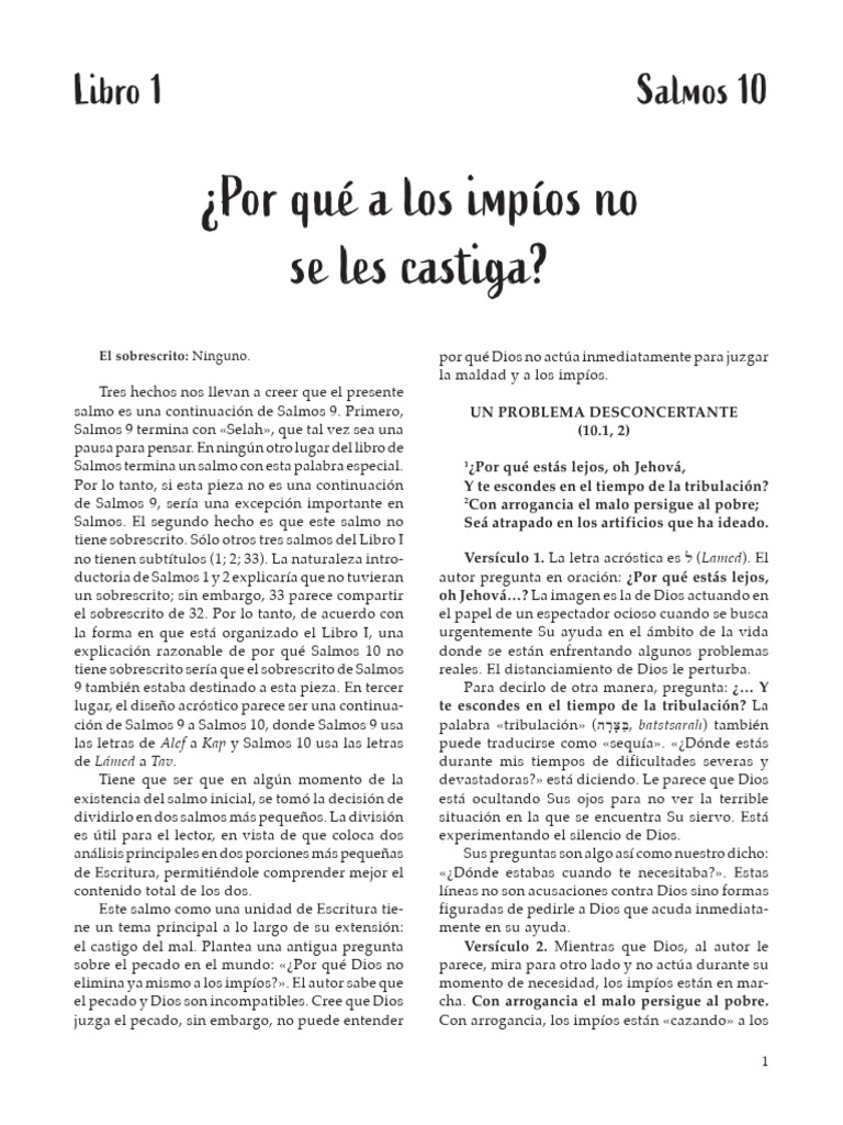Por Qué A Los Impíos No Se Les Castiga | PDF | Salmos | Pecado