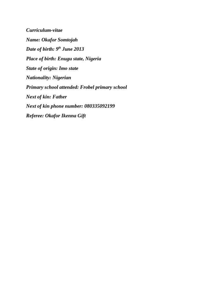 Curriculum Vitae MOCK 2 | PDF
