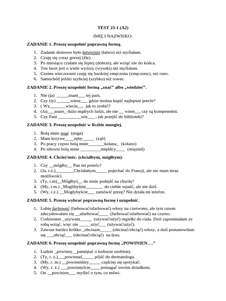 TEST 23 | PDF