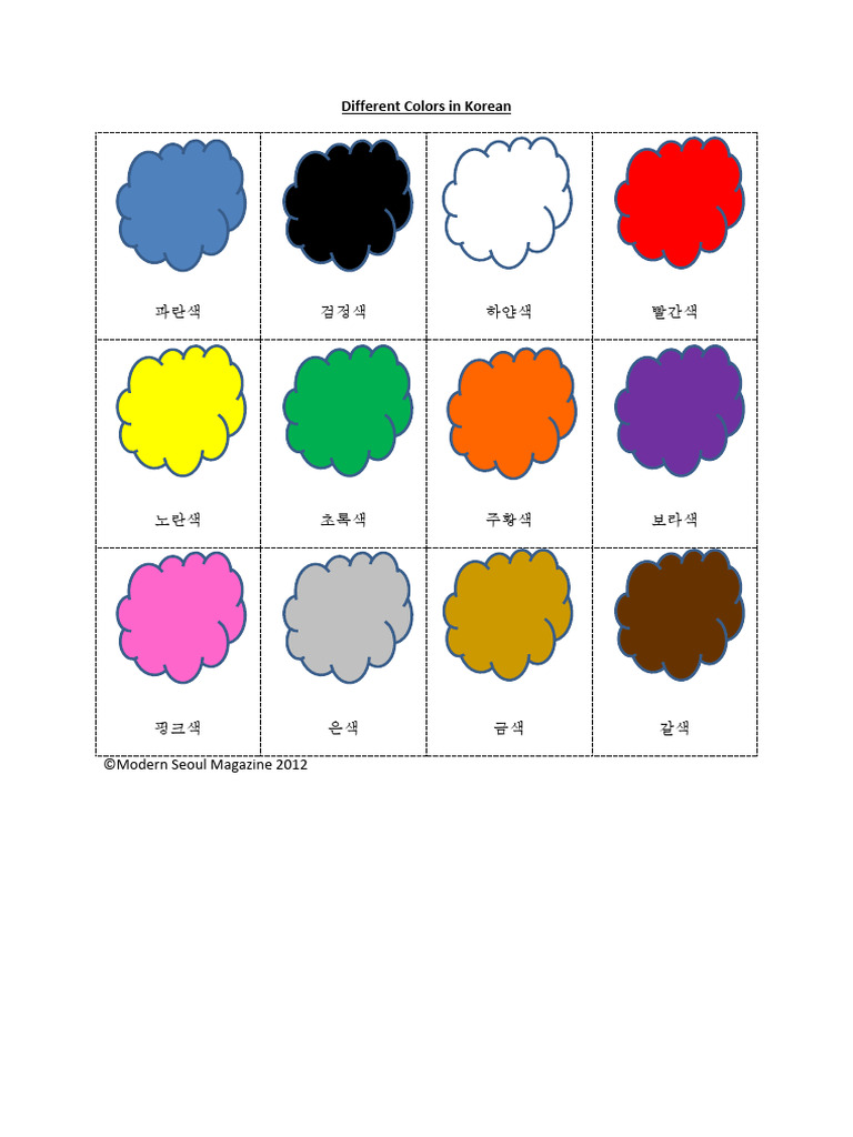 Different Colors in Korean Modern Seoul | PDF