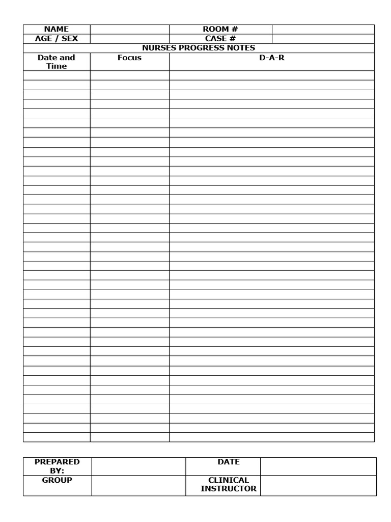 FDAR TEMPLATE Without Header | PDF